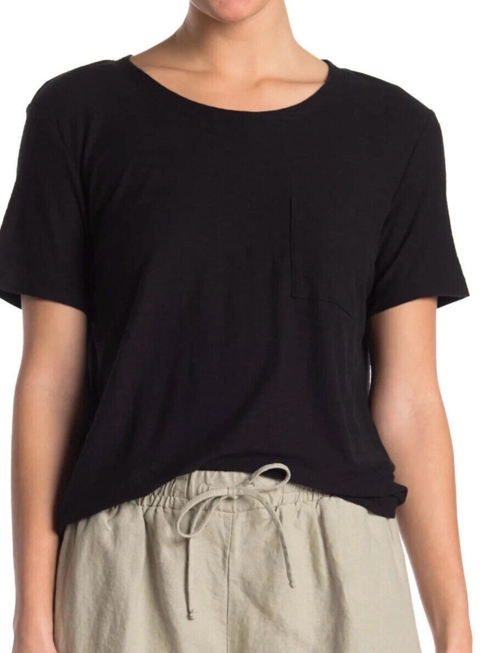 James Perse Black Pocket Tee Shirt size 1 Small